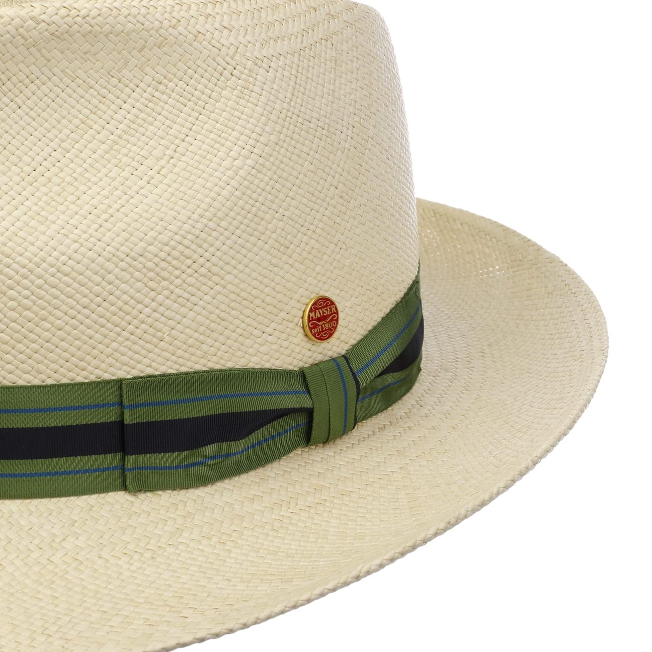 Mayser Albenga Sombrero Trilby de Paja Panama Proteccion UV 80 Hecho en UE Hombre Primavera Verano