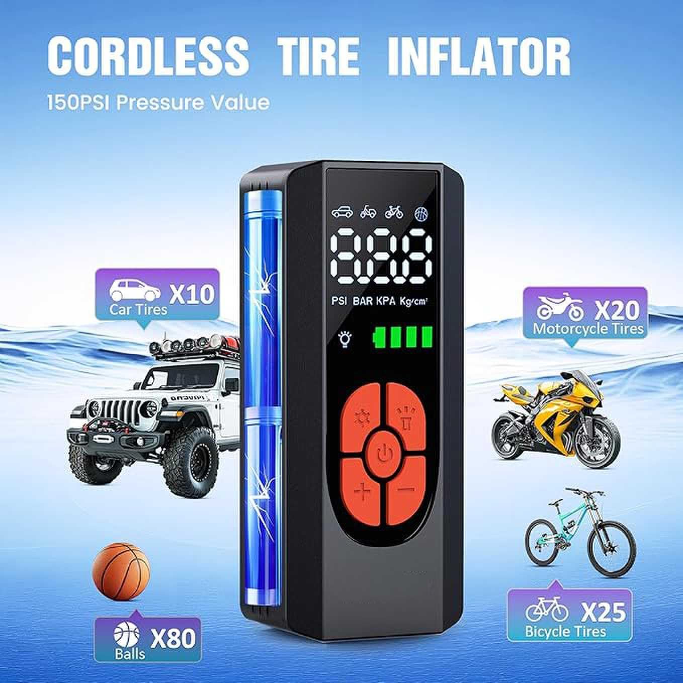 Jump Starter, Car Battery Jump Starter, Battery Jumper Starter Portable Jump Box, 12V Portable Car Jump Starter with LED Light