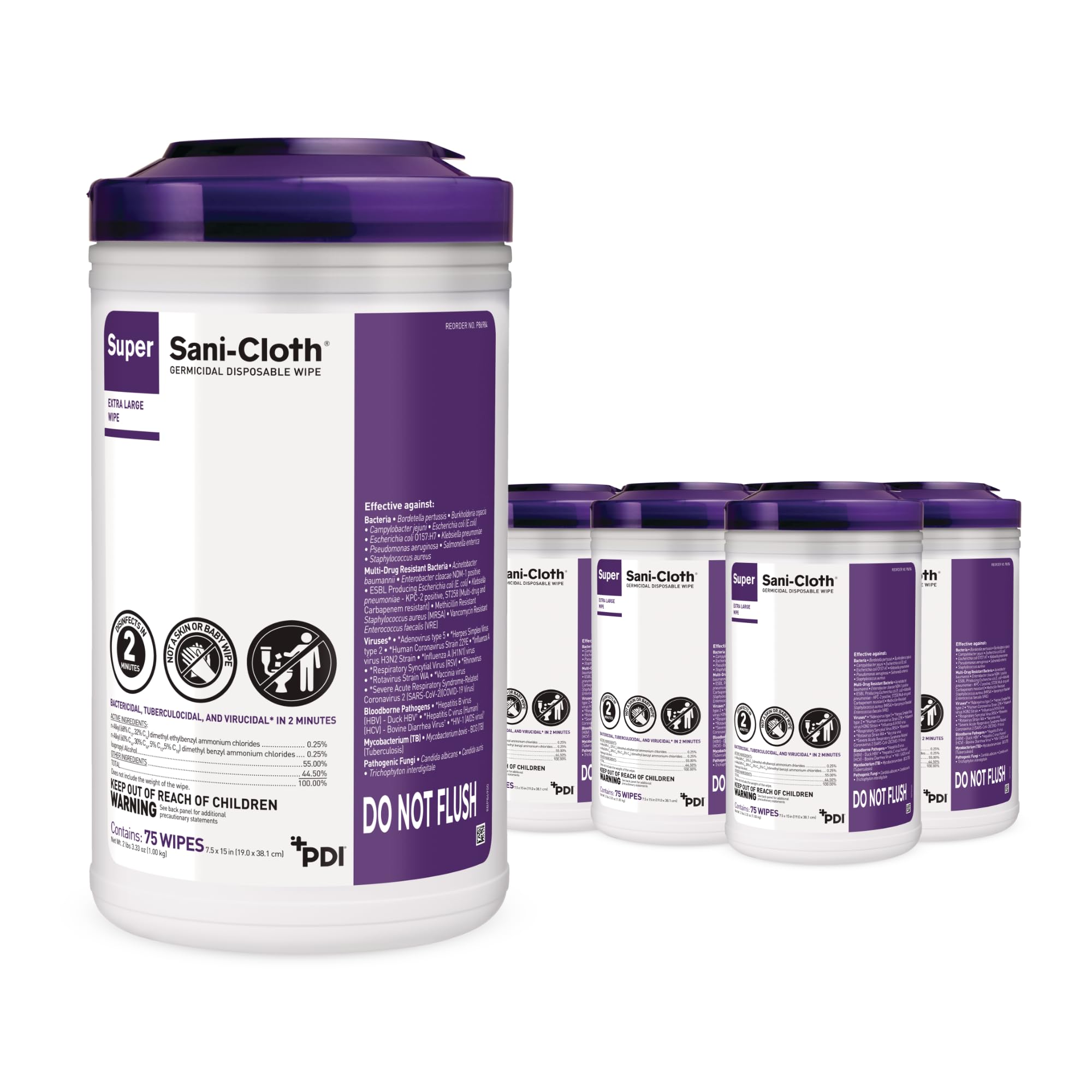 Amazon.com: Super Sani-Cloth X-Large Disinfectant Wipes, 6-Pack