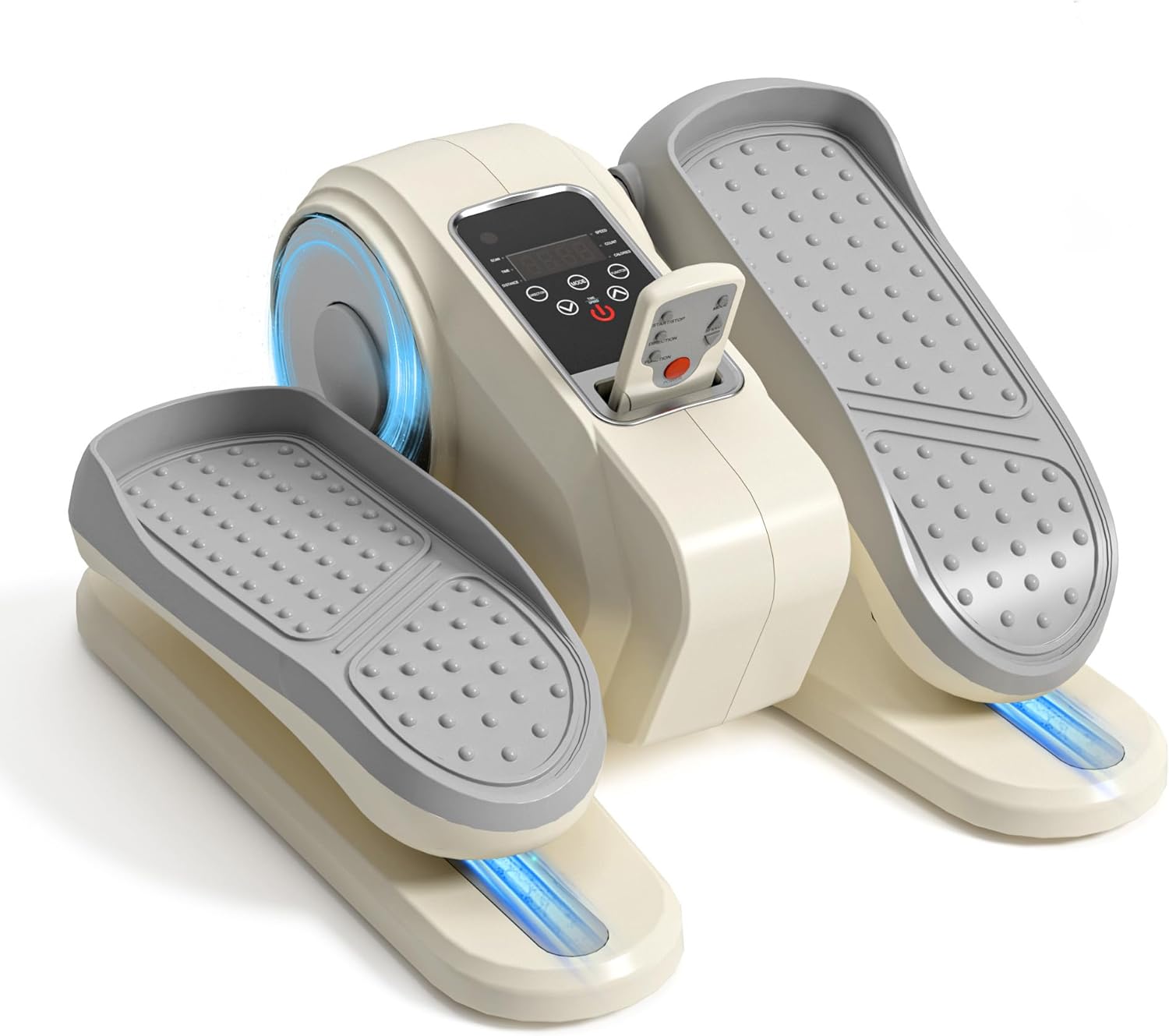 Under Desk Elliptical Machine, 12-Levels Magnetic Resistance, Ultra-Quiet Seated Pedal Exerciser for Home/Office, Ideal for Seniors Rehabilitation & Low-Impact Cardio