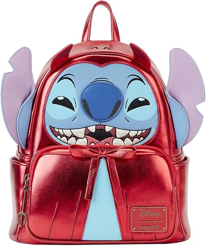 Loungefly Disney Stitch Devil Mini mochila, Lilo and Stitch Halloween Fashion Bag, Multi, Mini mochila