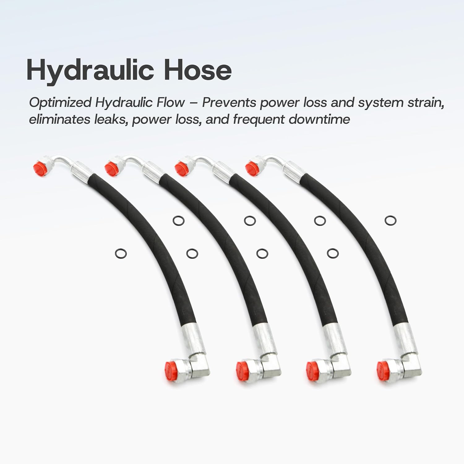 Hydraulic Hose Front Loaders High Pressure Hose Kit Fit for John Deere D120 H120 H130 H160 H165 120E 120R 200X 200CX 300E 300X 400CX 210 300 430 512 Replace AW29374 14" 4PCS