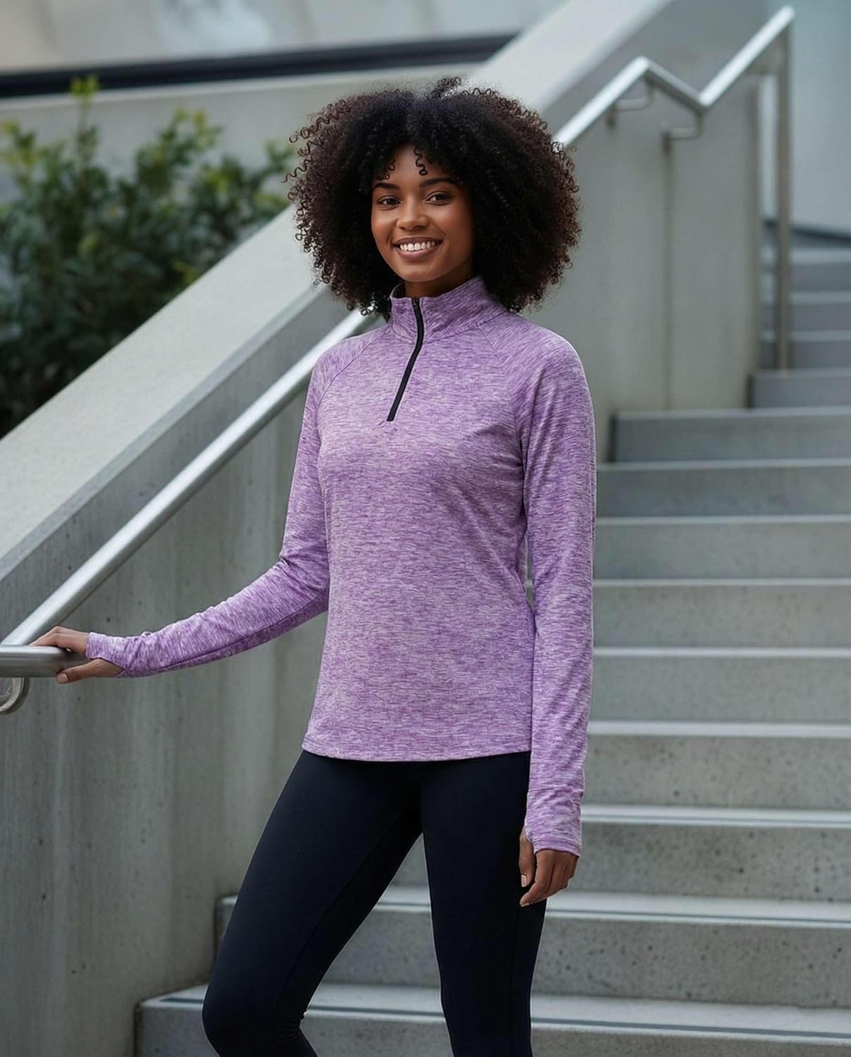 Real Essentials 3 Pack: Womens Dry-Fit Long Sleeve Quarter Zip & Full Zip Up Hoodie Workout Jacket (Available in Plus)