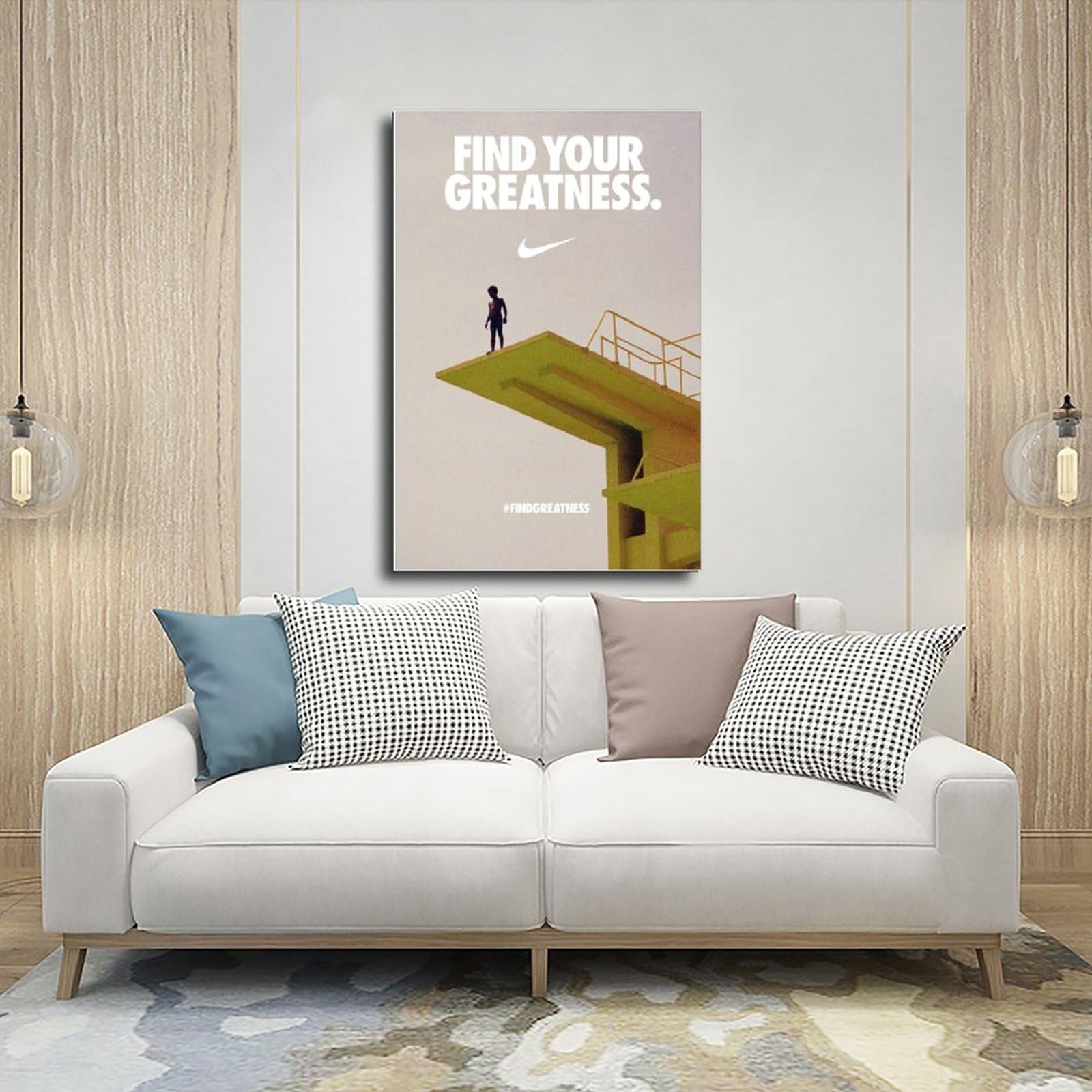 Affiche Murale "Find Your Greatness" - Impression Sur Toile 40x60 Cm - Décoration Moderne Minimaliste Et Inspirante