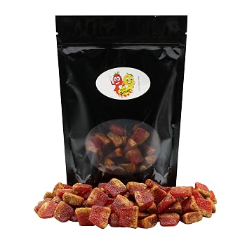 Hot Spicy Watermelon Gummy Wedge Slices, Covered With Chili And Chamoy, 1 LB