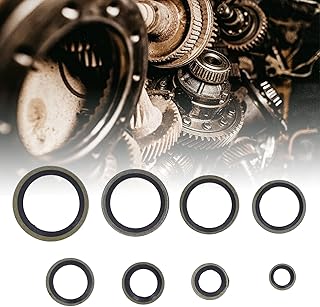 Oil Seal Washer, 110pcs Rubber Oil Drain Plug Gasket Washer Crush Seal M6 M8 M10 M14 M16 M18 M20 Bonded Seal Oil Gasket Metal Sealing Washer