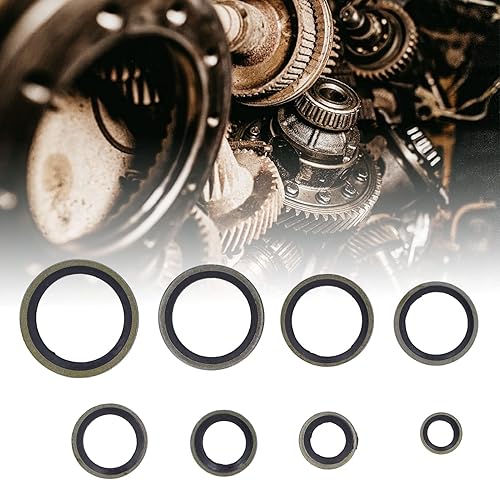 Miniatura 5 de KooingTech Arandela de trituración de 8 tamaños, junta de tapón de drenaje de aceite M6 M8 M10 M12 M14 M16 M18 M20, arandela de tapón de drenaje