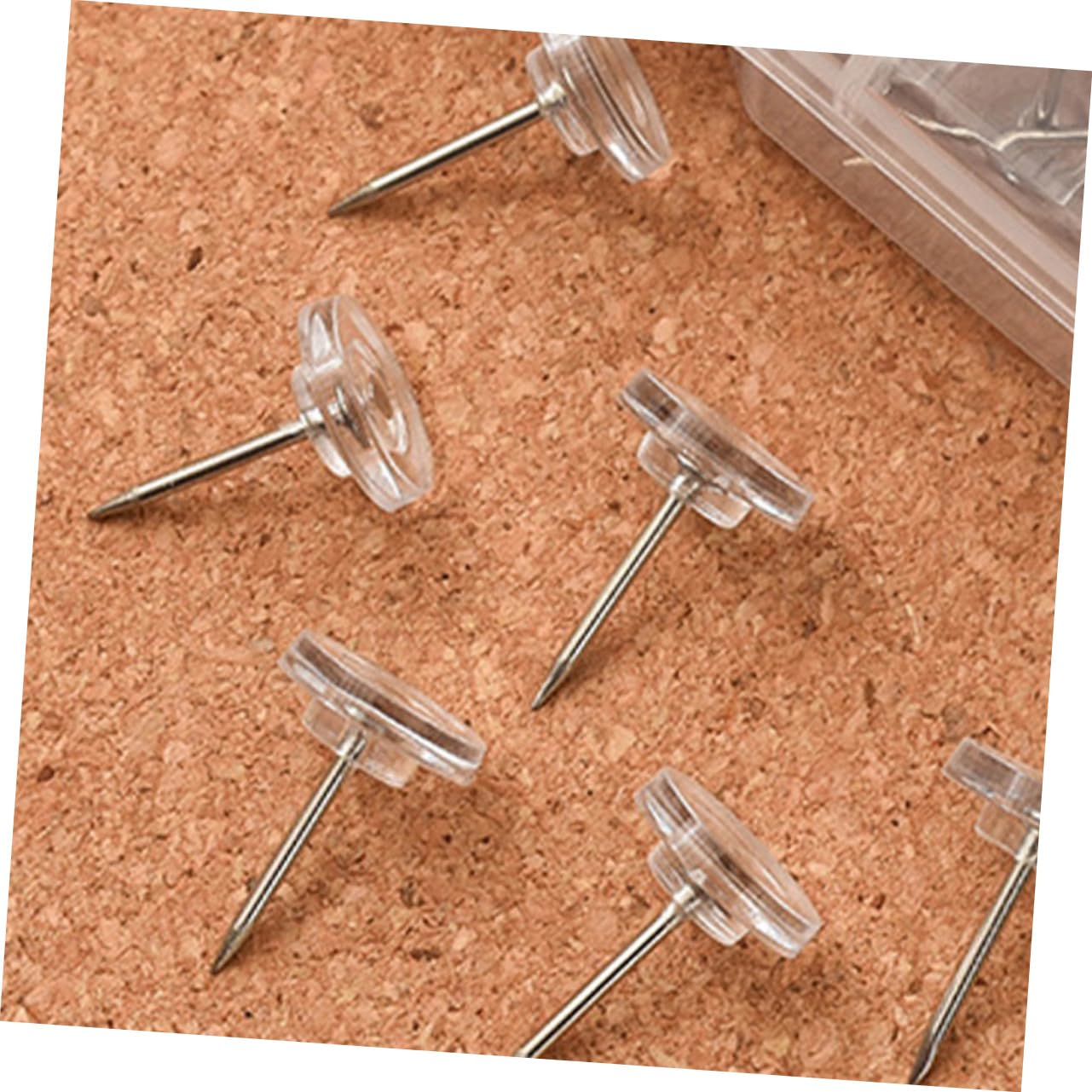 Angoily 4 Sätze Transparente Pinnadeln Für Korkwand Fotowand Und Karten Vielseitige Niedliche Stecknadeln Für Büro Und DIY Projekte Boxen À 200 Stück * 4