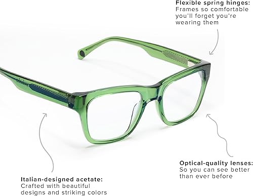 Miniatura 3 de eyebobs Kvetcher - Lentes de lectura unisex estrechos de primera calidad para hombres y mujeres, anteojos cuadrados