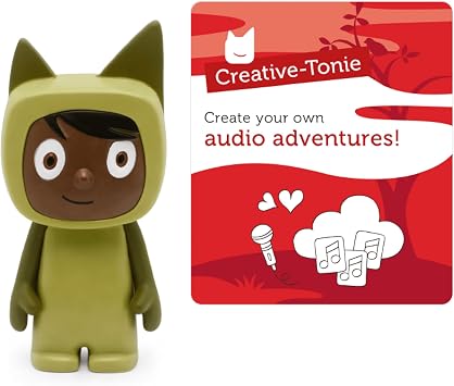 Tonies Creative Audio Character - Record and Upload up to 90 Minutes of Your Own Stories and Songs - Green/Dark