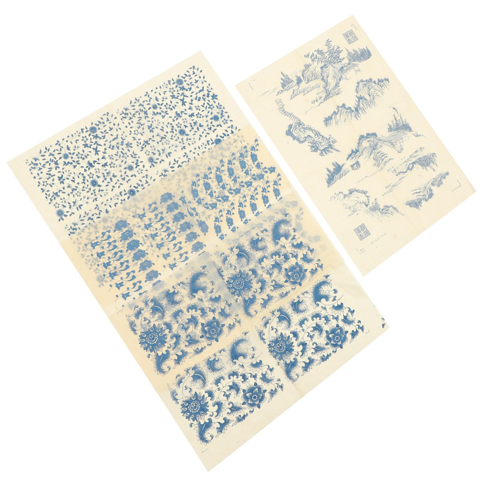 Operitacx 20feuilles Papier De Décalcomanie Antique Lot -glaçure pour à Haute Température Et Facile à Utiliser