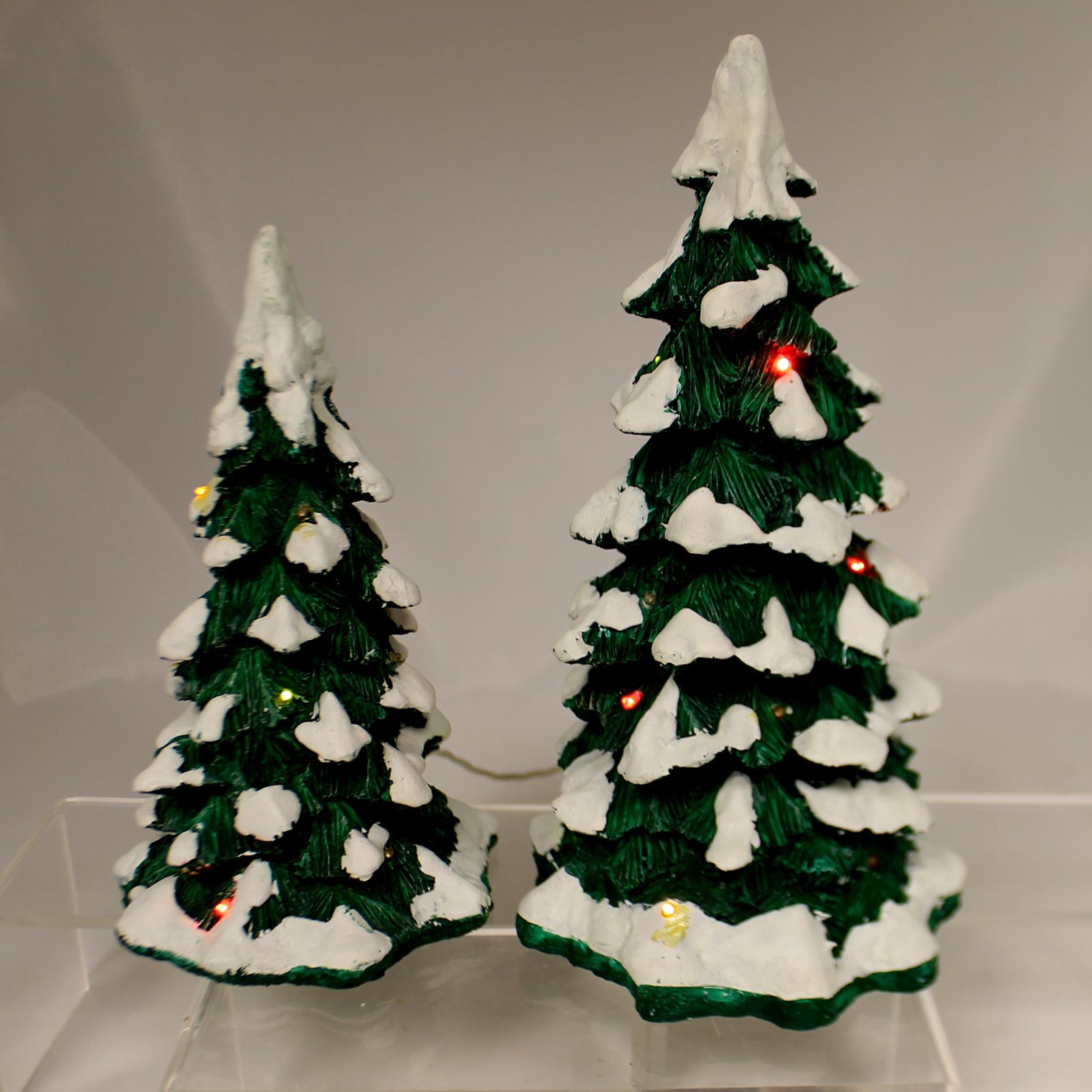 Department 56 Set Di 2 Alberi Ghiacciati Village Accessories - 56.52890, Per Villaggi Natalizi E Decorazioni Invernali - 2