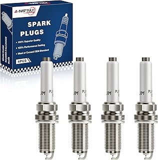 Iridium Platinum Spark Plugs 4 Pack 94833 PLFER7A8EG Compatible with 2013-2019 VW Jetta Passat Golf Beetle GTI & 2015-2020 Audi A3 A4 A5 A6 TT Quattro Q5 Q7 S3 L4 1.8L 2.0L