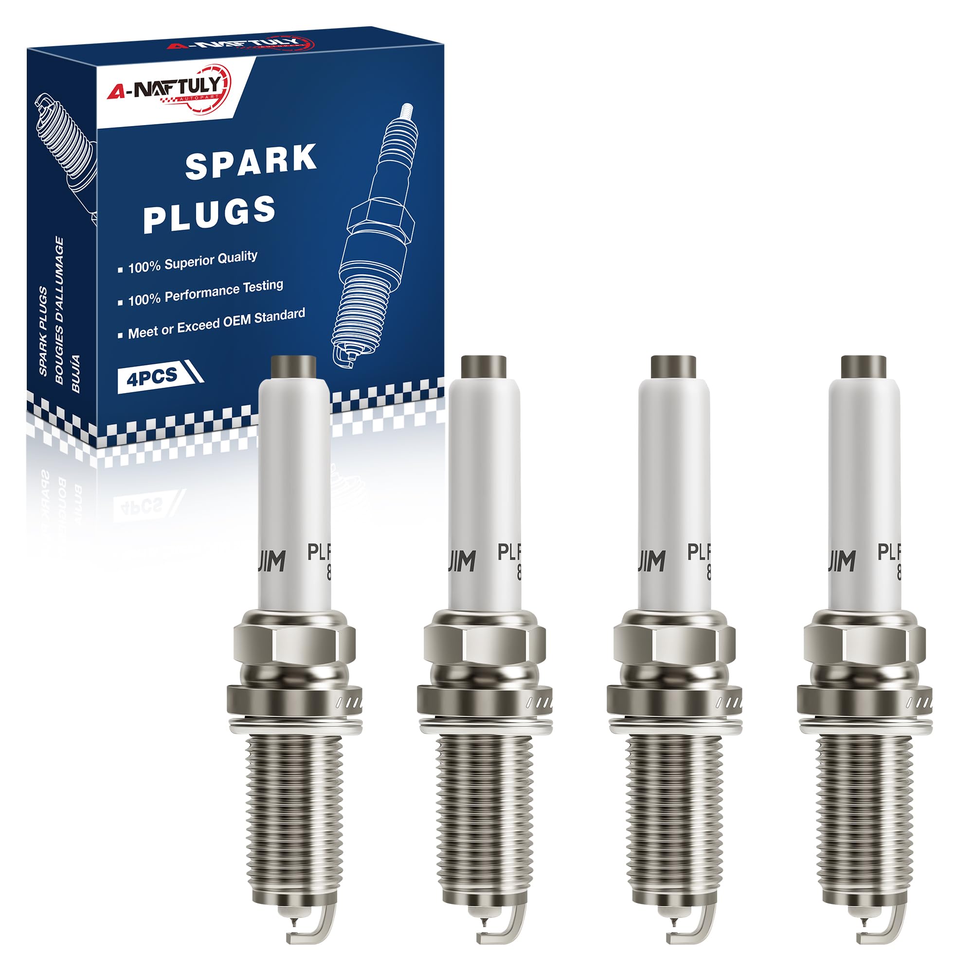 Iridium Platinum Spark Plugs 4 Pack 94833 PLFER7A8EG Compatible with 2013-2019 VW Jetta Passat Golf Beetle GTI & 2015-2020 Audi A3 A4 A5 A6 TT Quattro Q5 Q7 S3 & Porsche M-acan - L4 1.8L 2.0L-image-22