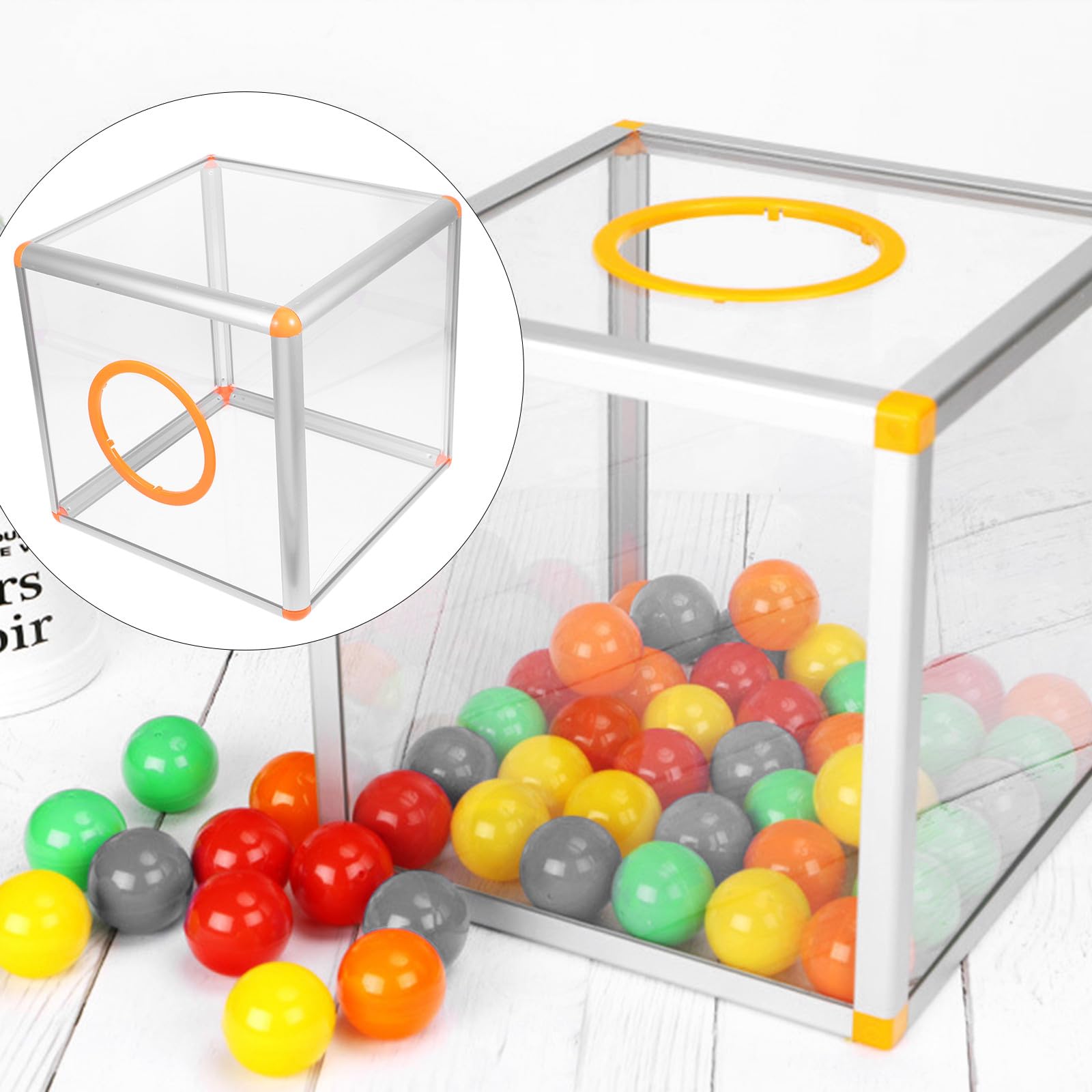 Transparente Losbox aus Acryl mit Großer Kapazität und Stabiler Multifunktionaler Party und Spielkiste für Glücksverlosungen und Tombola Einsätze