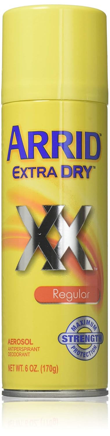 Arrid XX Extra Dry Aerosol Antiperspirant Deodorant, Regular, 6 oz. (Pack of 12)