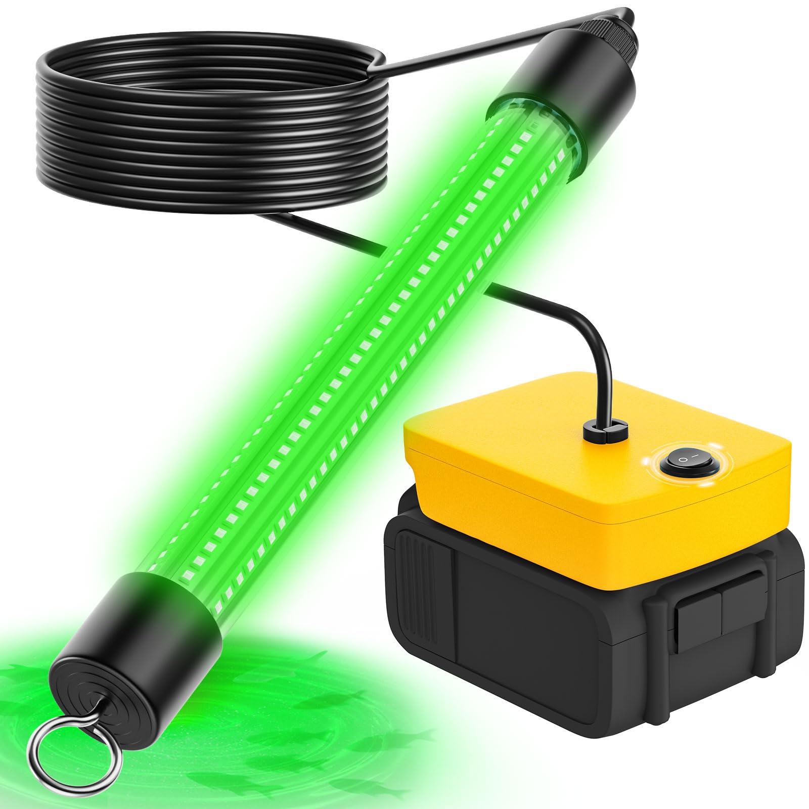 Underwater Fishing Light Compatible for Dewalt 20V/60V Battery 3000 Lumens