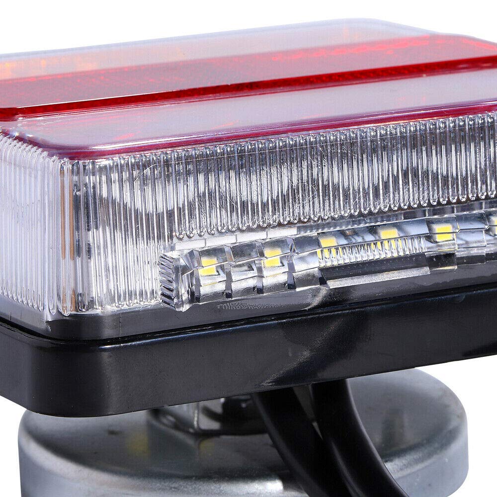 Faros traseros LED de 12 V para matrícula de coche, luces de marcha atrás, luz de marcha atrás, intermitentes (7 polos, cableado de 7,5 m)