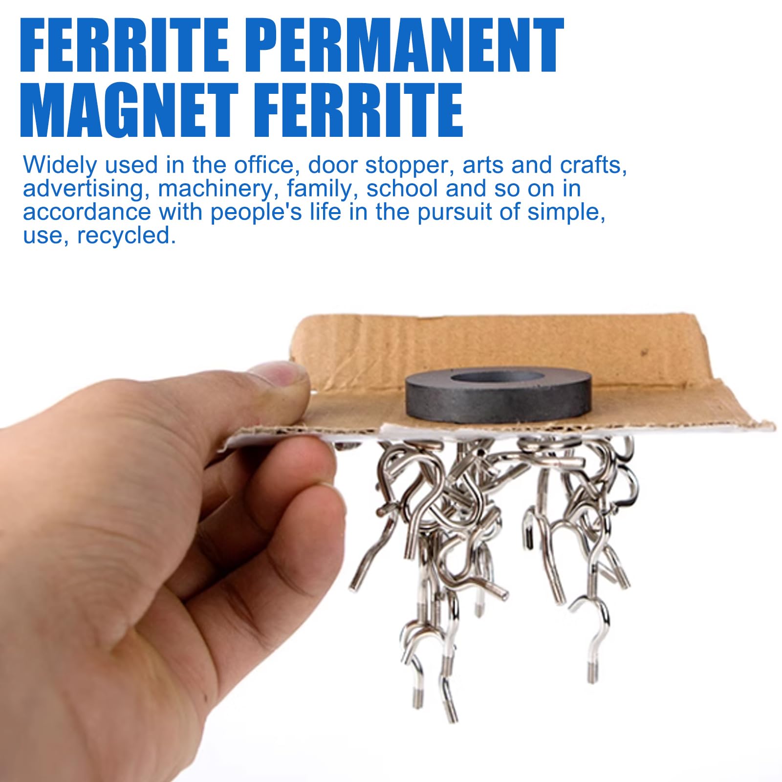 Lot 100 Anneaux Aimantés Ferrite 17x3mm - Aimants Donut Pour Bricolage Et Décoration
