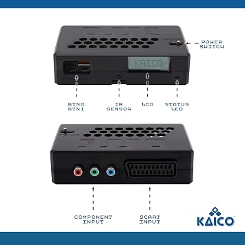 Kaico Edition OSSC 1.8 Open Source Scan Converter with SCART- Component, VGA to HDMI for Retro Gaming- Zero Lag RGB Line Multiplier Upscaler for Perfect Retro Gameplay