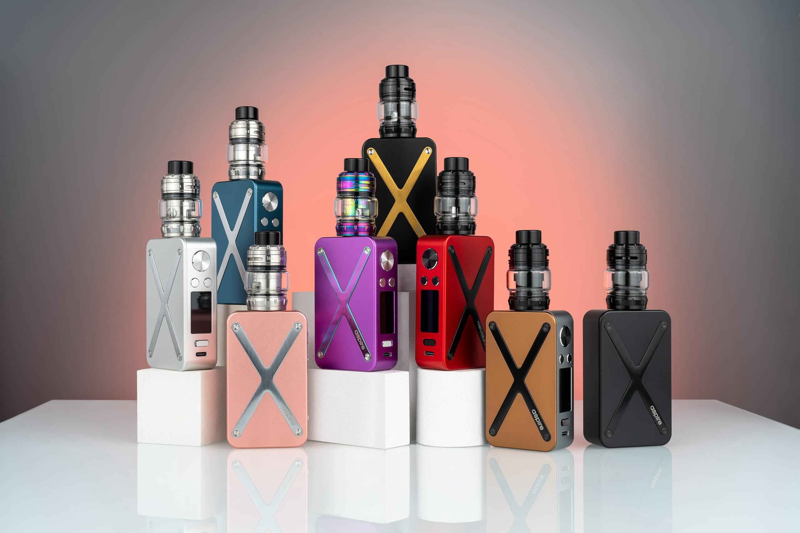 Aspire Revolto Electronic Cigarette 220W for Pulmonary Vaping  Dual  Battery Kit 18650, 0.96 Inch Display, Huracan Tank 5 ml and BP Coil 0.17   0.3  Without Sticks, E-Liquids, Refills (Copper Black) : Amazon.it:  Electronics
