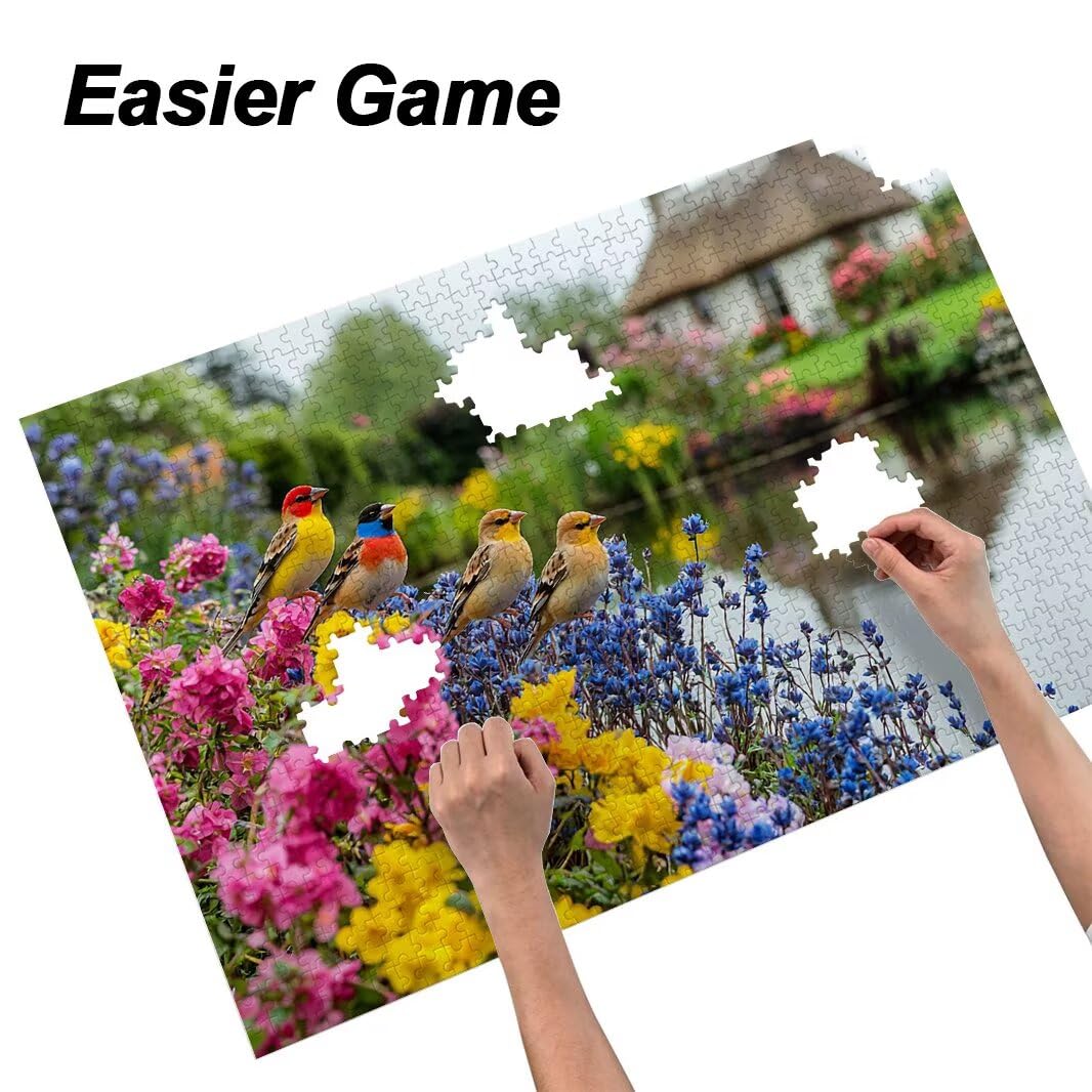Puzzle 1500 Pezzi, Puzzle Fiori per Adulti, 87x57cm, Compact Box -4708