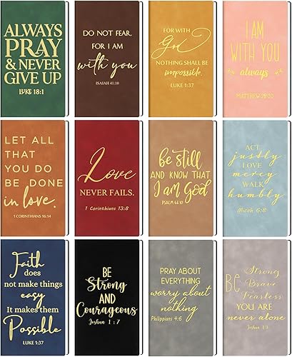 Miniatura 6 de TaoBary 24 piezas de regalos para el día del padre, diario de oración cristiana para hombres, versículo bíblico a granel, cuaderno de cuero, regalos