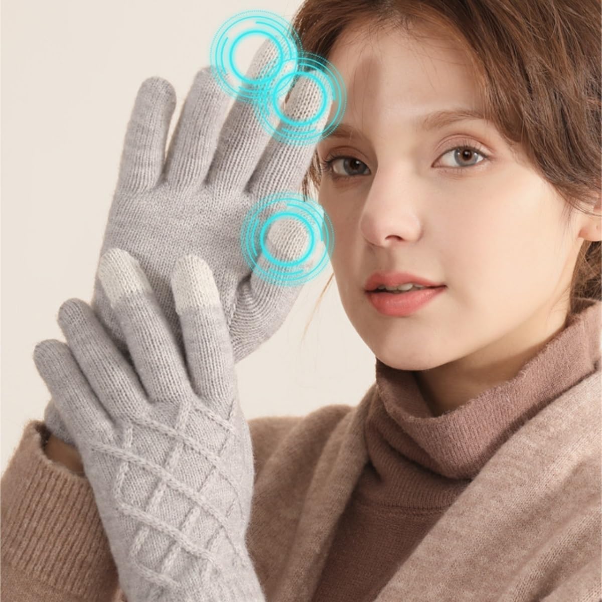 Guantes De Ciclismo Guantes De Invierno For Mujer Con Pantalla Táctil, Elásticos, Cálidos, Con Forro De Punto, Térmicos Deportes Al Aire Libre