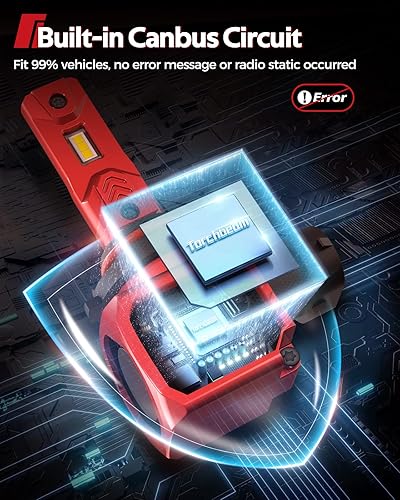 Miniatura 7 de Torchbeam Bombillas LED antiniebla 9006 HB4 20000 lúmenes, 100 W, 600% brillo, 6000 K, blanco frío, reemplazo halógeno Plug and Play para automóviles