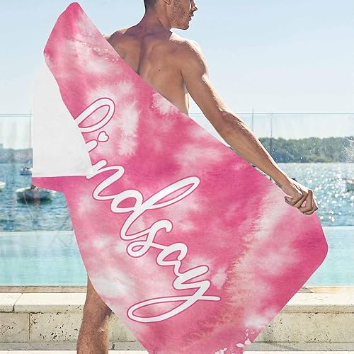 Miniatura 3 de MyPupSocks Toallas de playa personalizadas con nombres, toallas de playa personalizadas con teñido anudado, toallas de playa personalizadas para