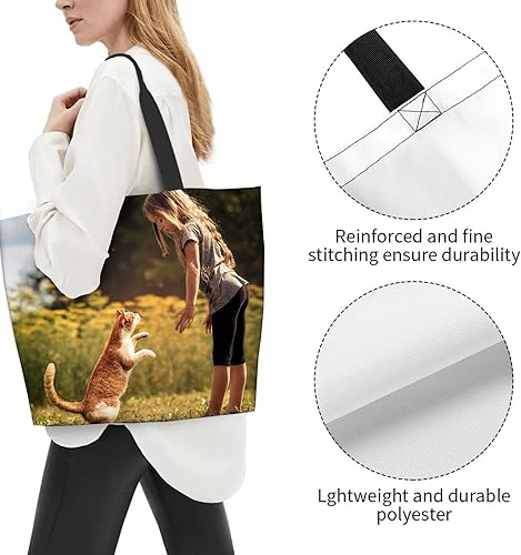 Miniatura 4 de kvtiwee Bolso de mano personalizado con diseño de tu propio textofotoLogo impreso, bolso de hombro personalizado de gran capacidad para hombres y