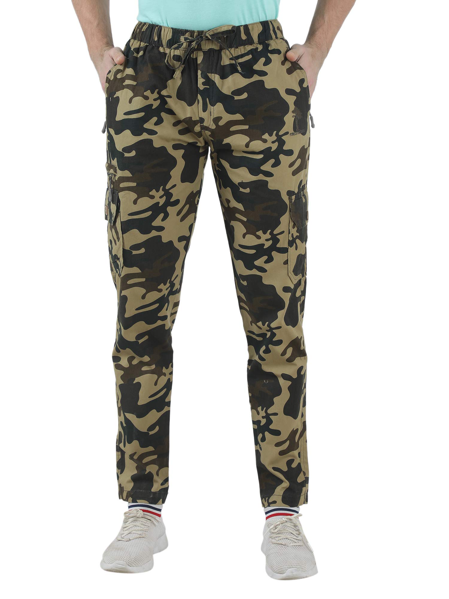 MOUNTAIN COLOURS Men Cotton Regular Military Print Trackpant(MC_3120)