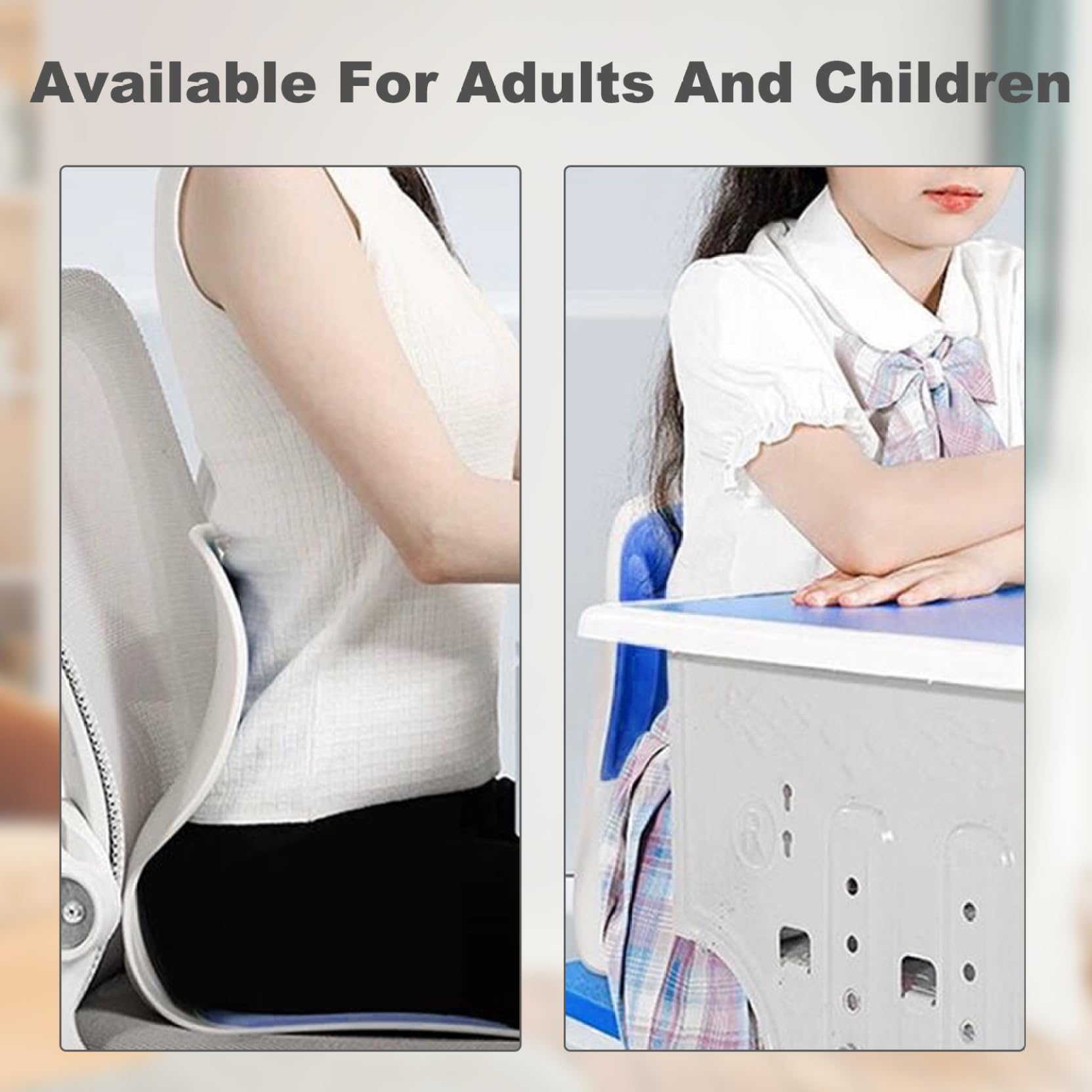 Postura Silla de espalda Alivio de dolor de postura Corrector para silla Soporte lumbar ergonómico Soporte de la parte baja de la espalda para el asiento del piso de la oficina, apoyo lumbar, correct