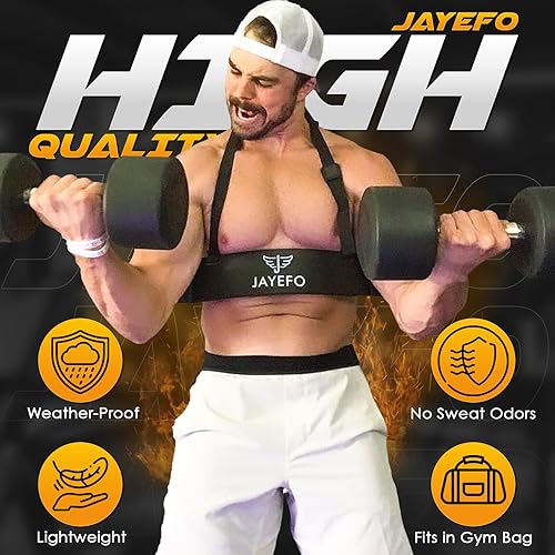 Miniatura 3 de Jayefo - Soporte de brazo deportivo para bíceps y tríceps Soporte de mancuernas y barras Aislador de bíceps Soporte de flexiones con barra