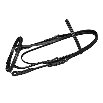 Collegiate Comfort Crown Padded Raised Cavesson Bridle, Black, Pony