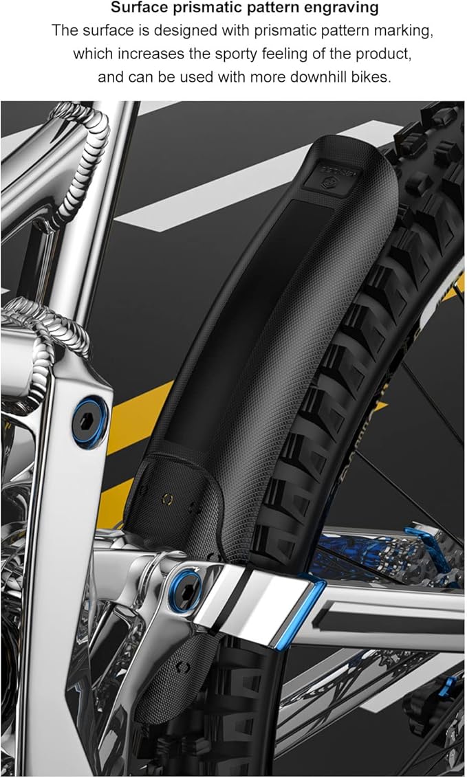 Guardabarros Universal MTB 26/27.5/29 Pulgadas Negro Plástico miniatura 7