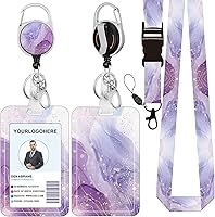 Vista 17 de Cordón para credencial y soporte para tarjetas de identificación, carretes retráctiles con clip para cinturón de carrete de mosquetón, cordón