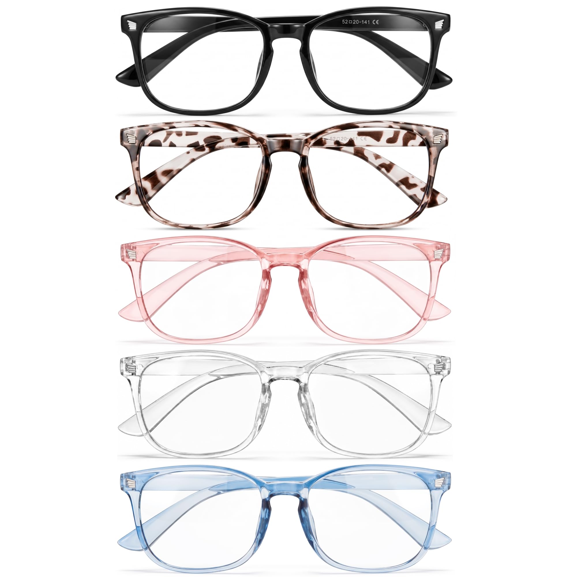 Gaoye Lentes de bloqueo de luz azul, anteojos falsos cuadrados de moda, antirrayos UV, lentes para juegos de computadora, bloqueadores azules para mujeres/hombres