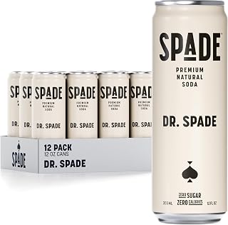 Dr. Spade Zero Sugar Soda 12-Pack: All-Natural Stevia Cola with Electrolytes, Magnesium & Potassium - Non-GMO, Vegan, Bold Refreshing Taste