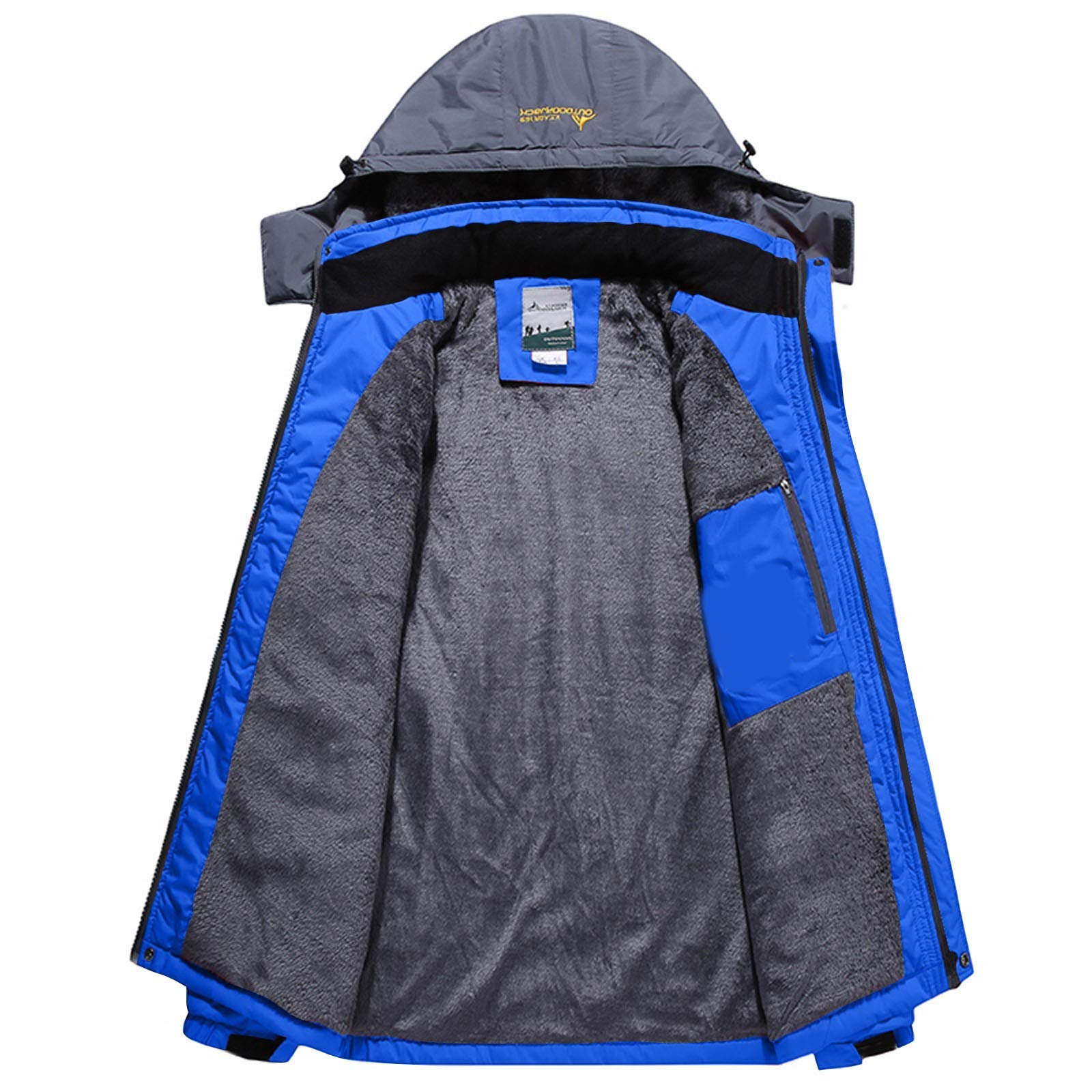 Chaqueta Cortavientos Hombre Chubasquero Cortaviento Detalles Reflectantes - Chaqueta Trench Deporte Ligero con Cremallera - Impermeable con Capucha Transpirable Waterproof Reutilizable Cortaviento