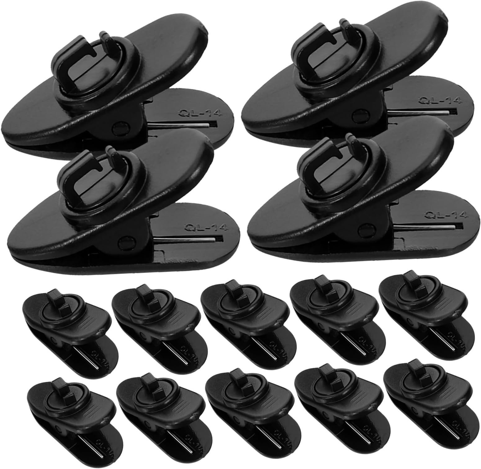 Abaodam 30Pcs Lapel Microphone Tie Clips with Front and Rear Rotation Easy to Install Microphone Accessories for Collar Use in Stage Performances Conferences and Online Chats