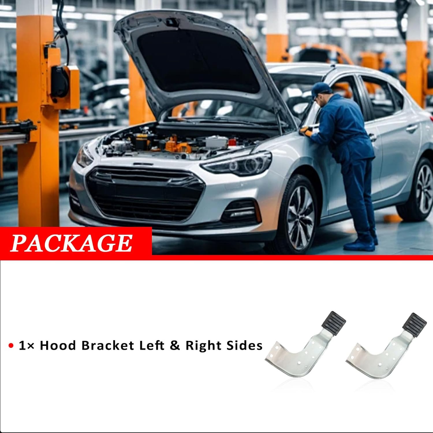 L11-6131 & L11-6131R Hood Bracket Left & Right Sides for Peterbilt 389 131 Hood, 2 Pack Lower Hood Guide Bracket Replaces MPB75131L L11-6131 L116131 MPB75131R L11-6131R L116131R