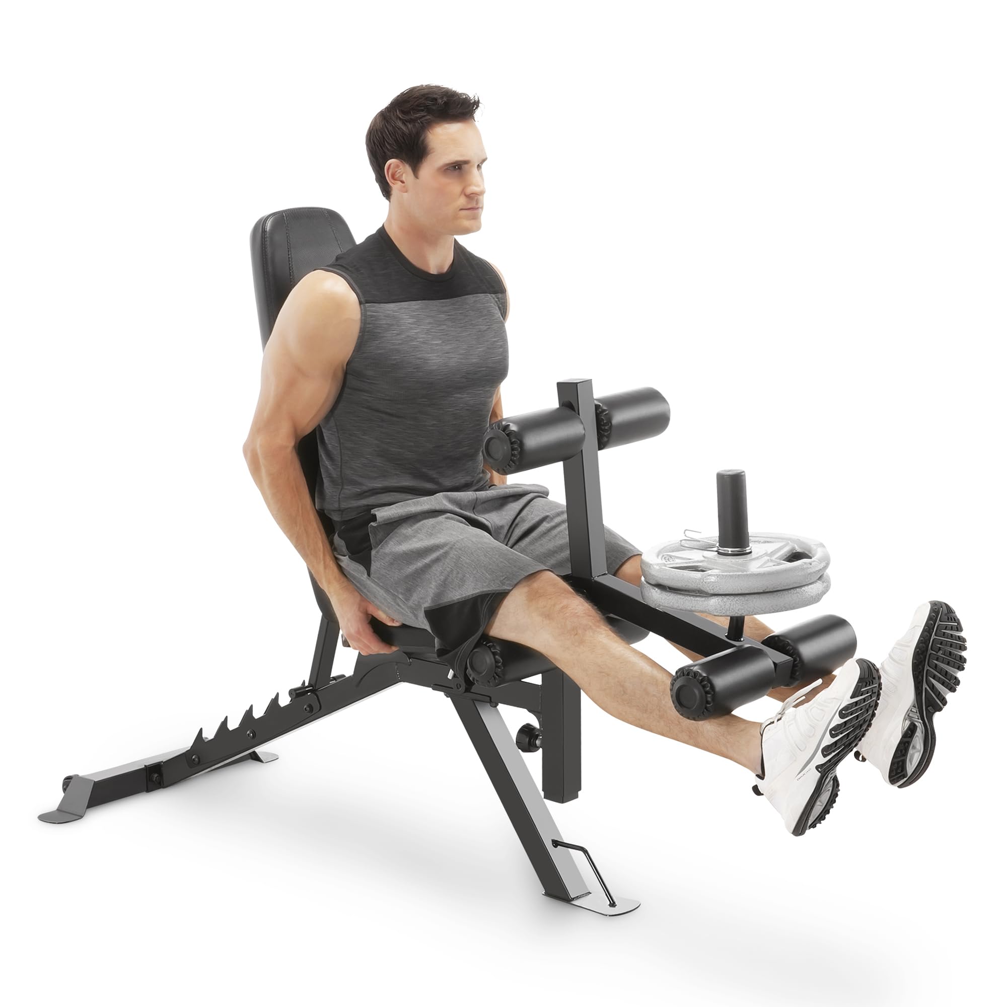 Photo 1 of ***FACTORY SEALED***Marcy Adjustable 6 Position Utility Bench with Leg Developer and High Density Foam Padding SB-350,dark gray