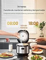 Vista 6 de COMFEE' Arrocera compacta 8 tazas cocidas/4 tazas sin cocinar, multicocción 9 en 1, máquina de arroz rápida, vapor, arroz integral, granos