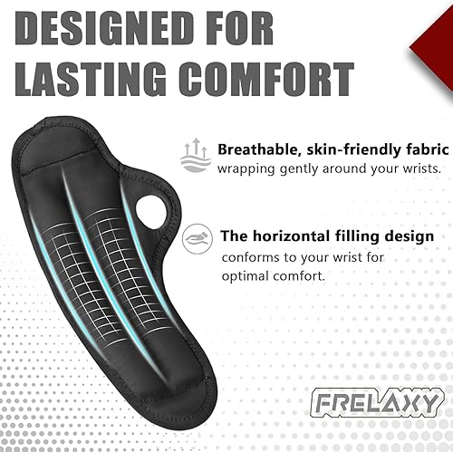 Miniatura 2 de Frelaxy Pesas de muñeca con trabillas para el pulgar para hombres y mujeres, 1 libra, 2, 2 libras, 2 libras, 3 libras, 2 pesas de tobillo, guantes