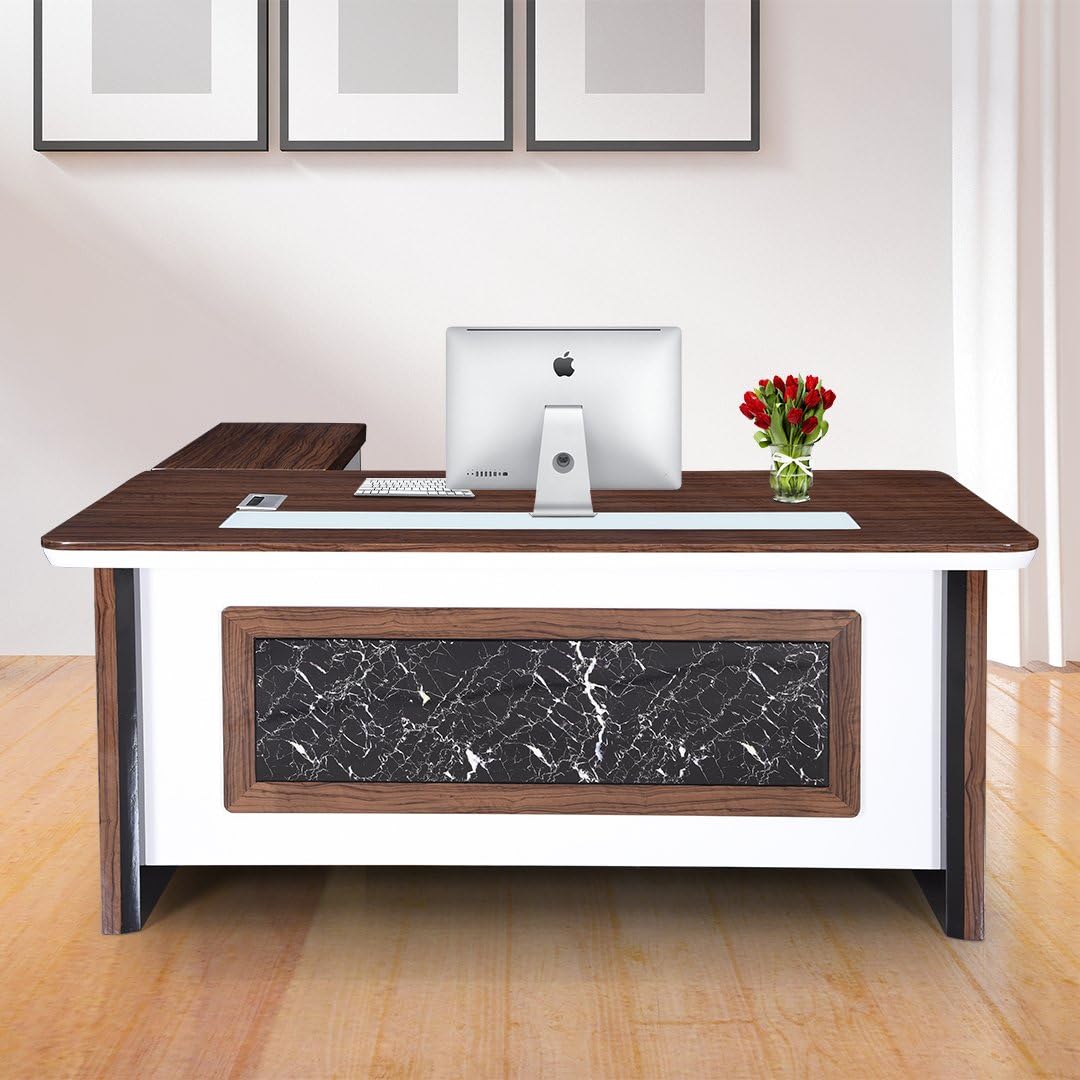 Royaloak Tulip Boss Table with High Gloss Finish 1.8M-Brown