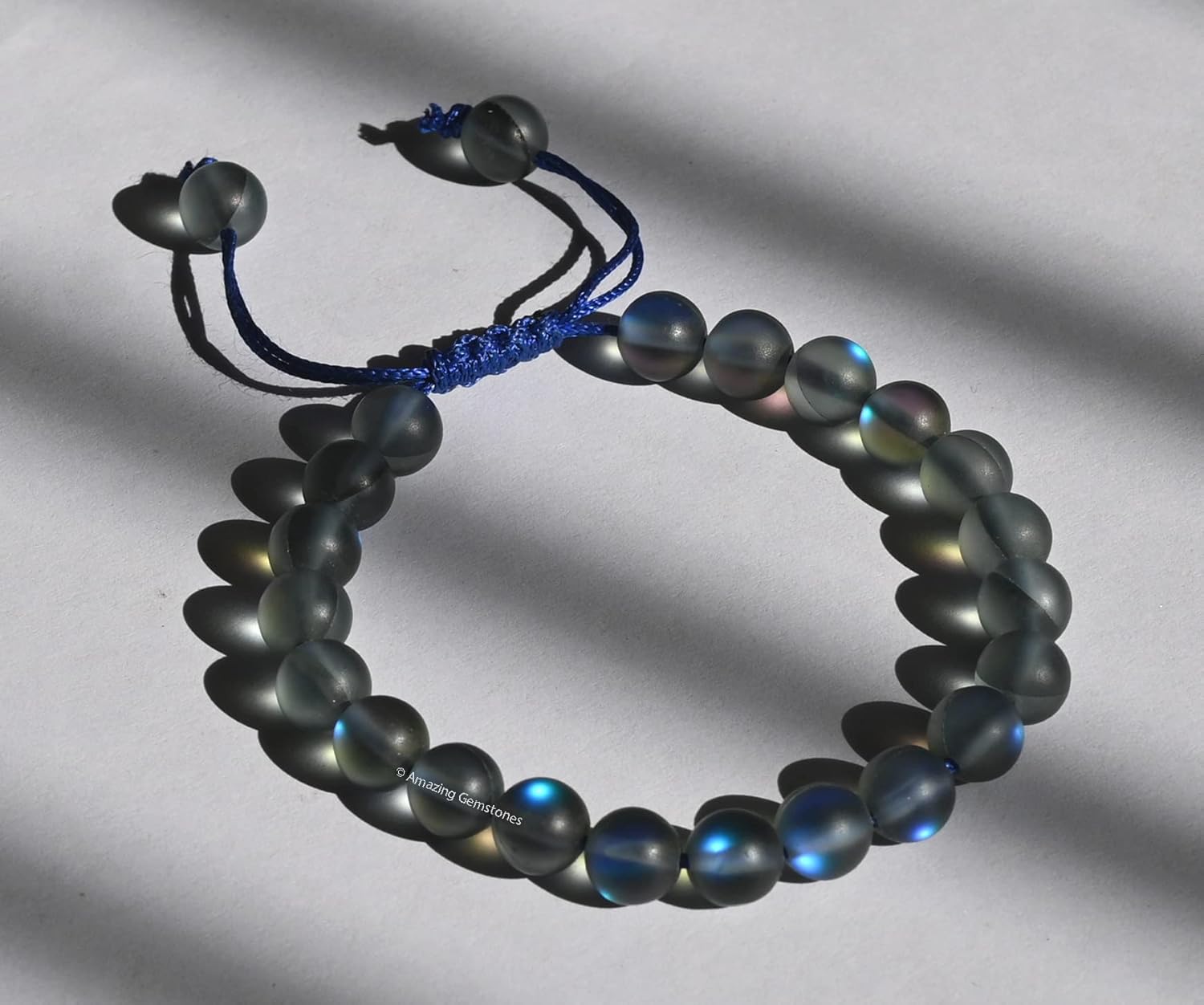 Amazing Gemstone Chocolate Brown Glass Bracelet for Women Men's Gifts - Glowing Sea Glass Bracelet - Beaded Adjustable Bracelet - Image 7