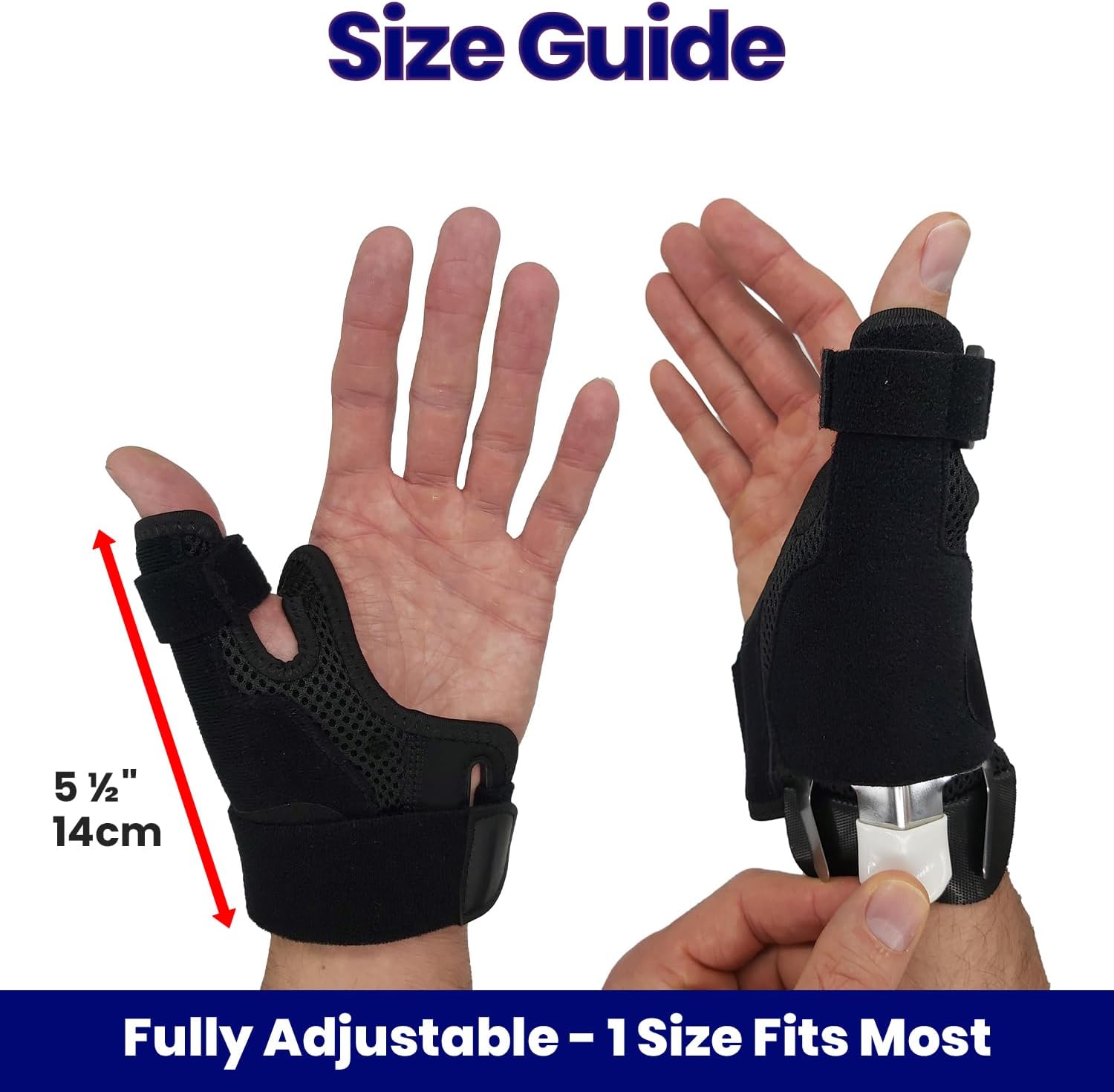 ARMSTRONG AMERICA Thumb Spica Splint (Left Small) + Thumb Splint (Fits All) Bundle