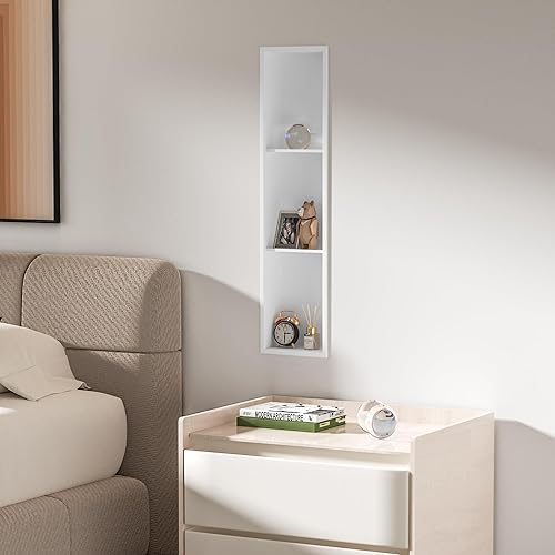 Miniatura 7 de Nicho de ducha de acero inoxidable de 8 x 36 pulgadas, no necesita azulejos, estante de nicho de ducha de tres niveles, nicho empotrado para