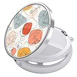 Nipichsha Pill Box, Small Pill Case for Purse & Pocket, Cute Travel Medicine Organizer, Portable Medicine Container Holder to Hold Vitamins, Medication, Fish Oil & Supplement, Guise